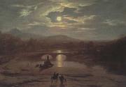 Washington Allston Moon-light landscape (mk43) oil on canvas